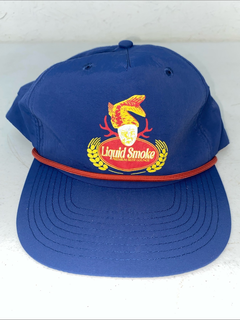Mens liquid smoke beer lounge snap back hat